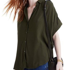 Madewell Central Drapey Shirt Kale Color